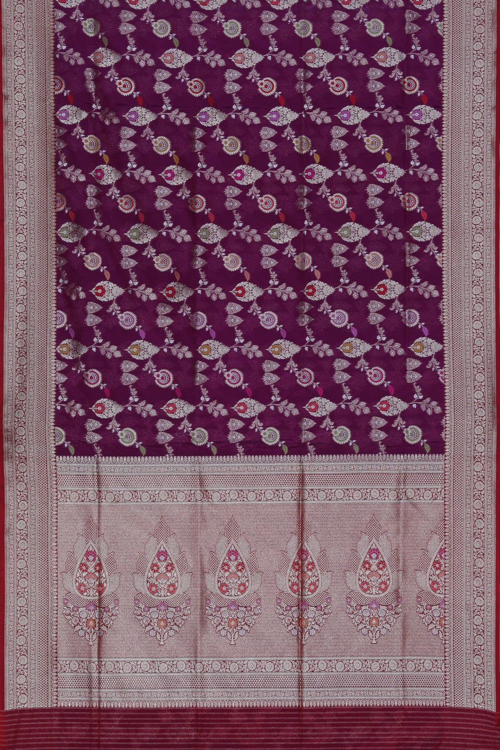 Image of Banarasi Silk Purple Saree